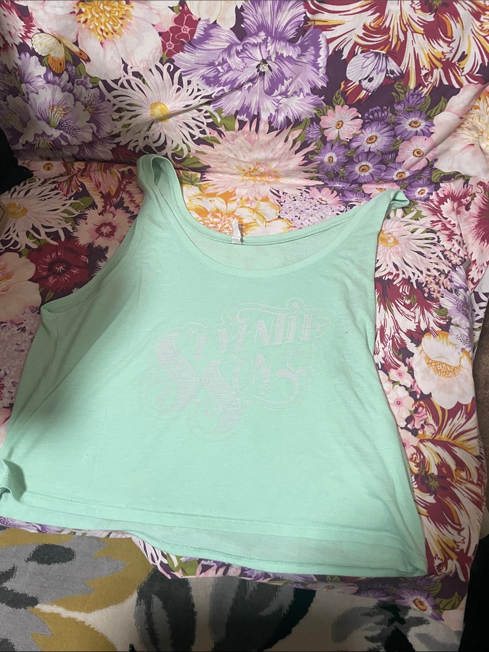 Light Mint Women's Cropped Tank Top